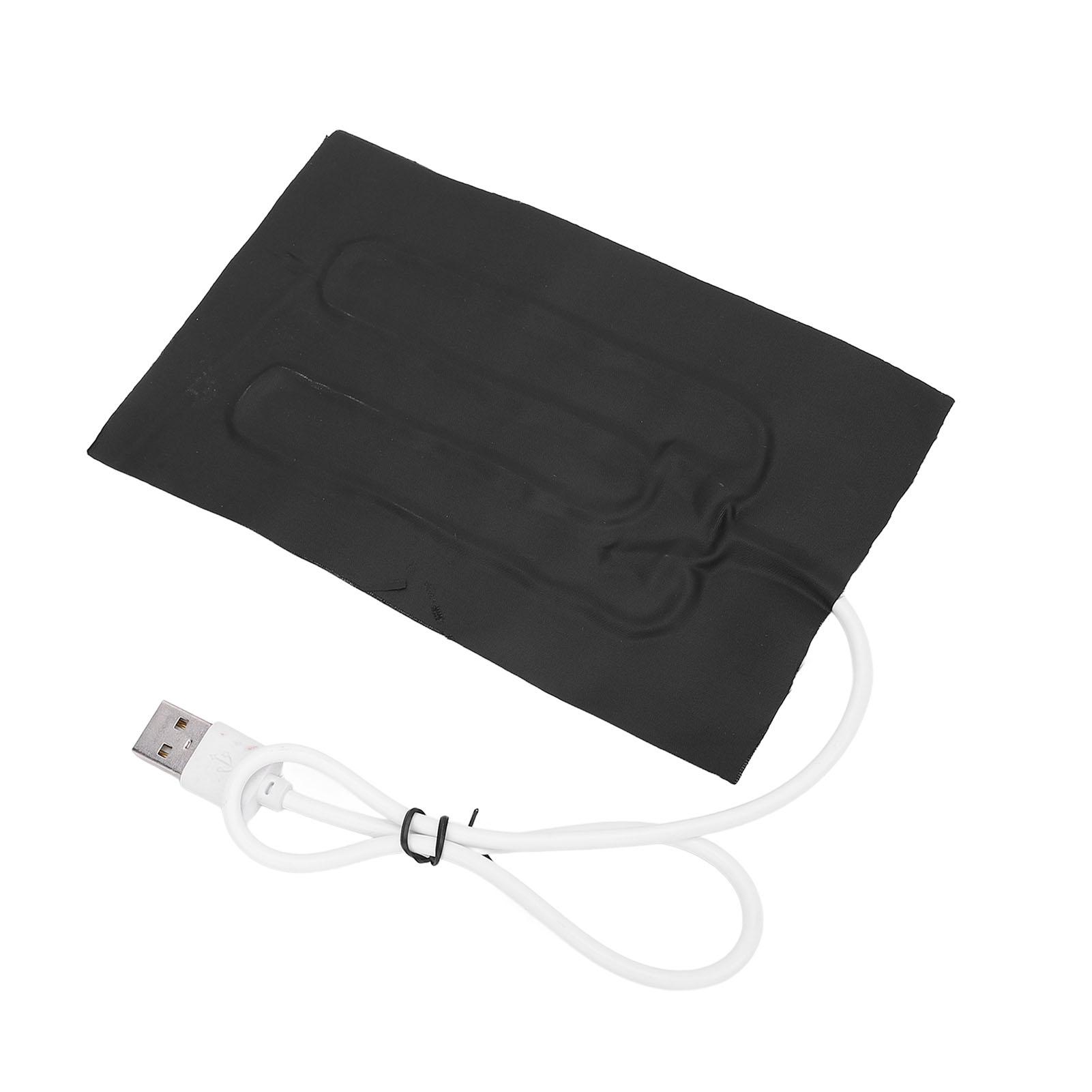 

USB Cloth Heater 15.4x10cm 5V 1A 5W Fast Heat Up Bendable Cloth Heating Pad for Hand Warmer Heated Scarf Coaster Pet Mat