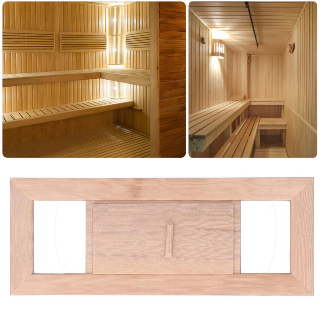 Sauna Kratka Wentylacyjna Drewniana Regulowana Panel Wentylacyjny Akcesorium do Łaźni Parowej