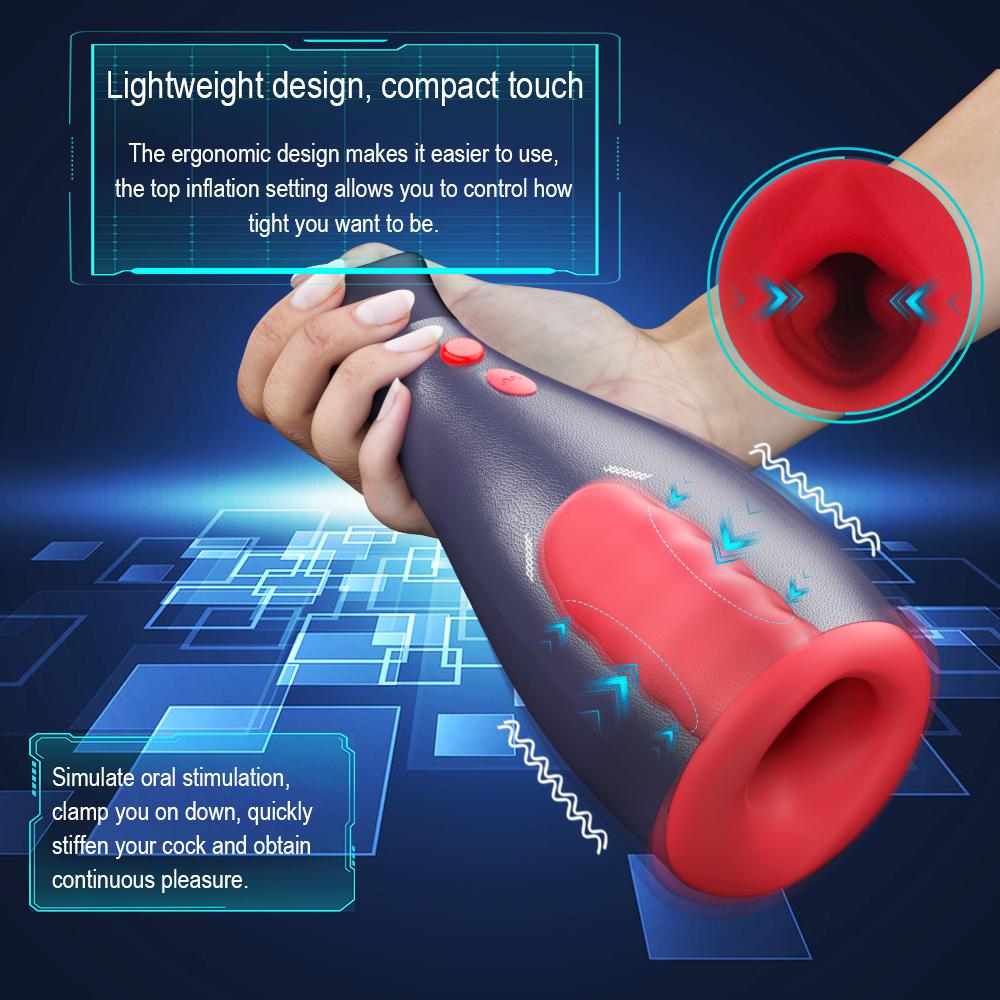 Automatic Vibration Male Masturbator Vacuum Extrusion Glans Stimulation Penis Trainer Massager Adult Supplies Sex Toy for