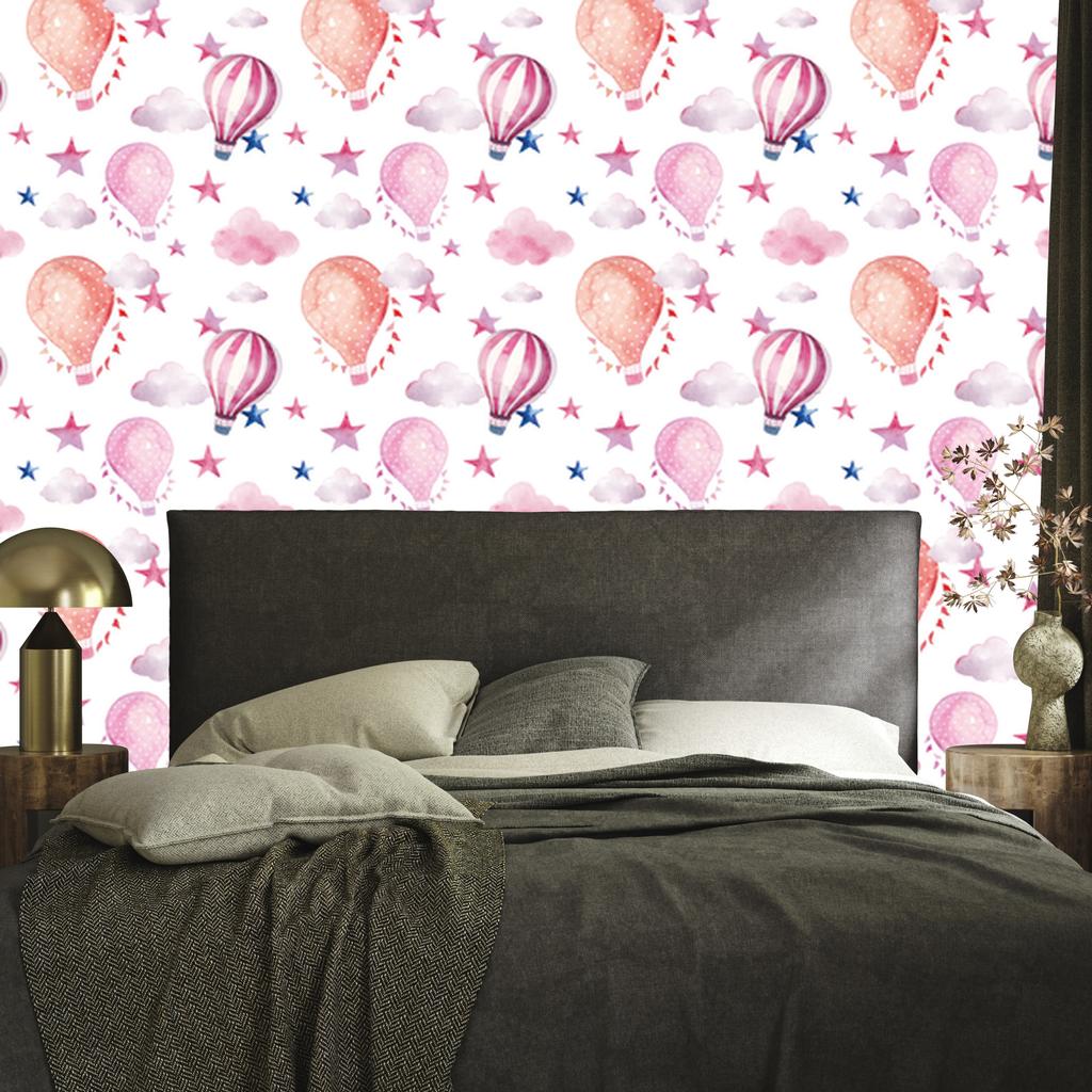Balloons Stars and Clouds Wallpaper for Living Room and Bedroom 50x1000