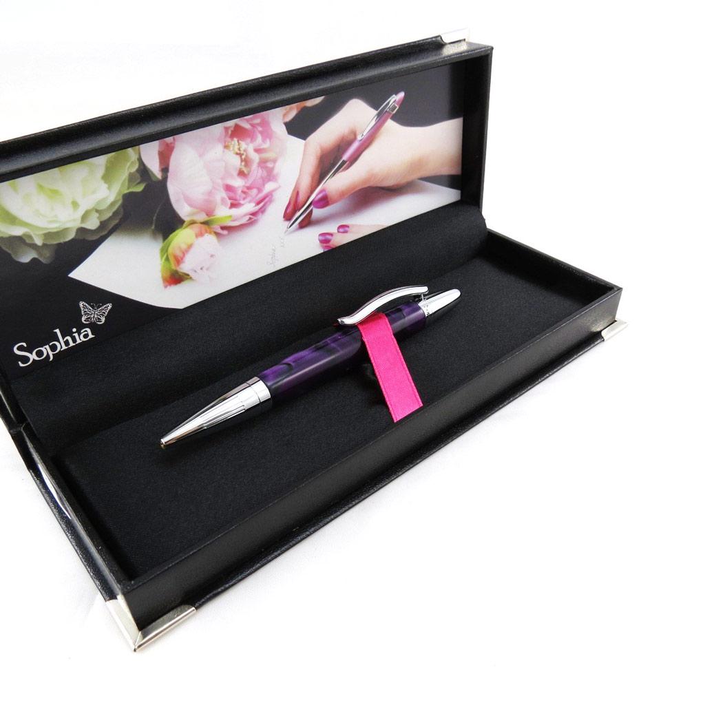 Les Trésors De Lily [J3252] - Stylo créateur 'Académie' violet argenté - 11 cm