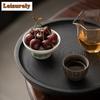 Retro Kiln Change Gilded Ceramic Fruit Dishes Elegant Mini Pastry Plate Fruit Plate Household Hospitality Dishes Tray Ornaments