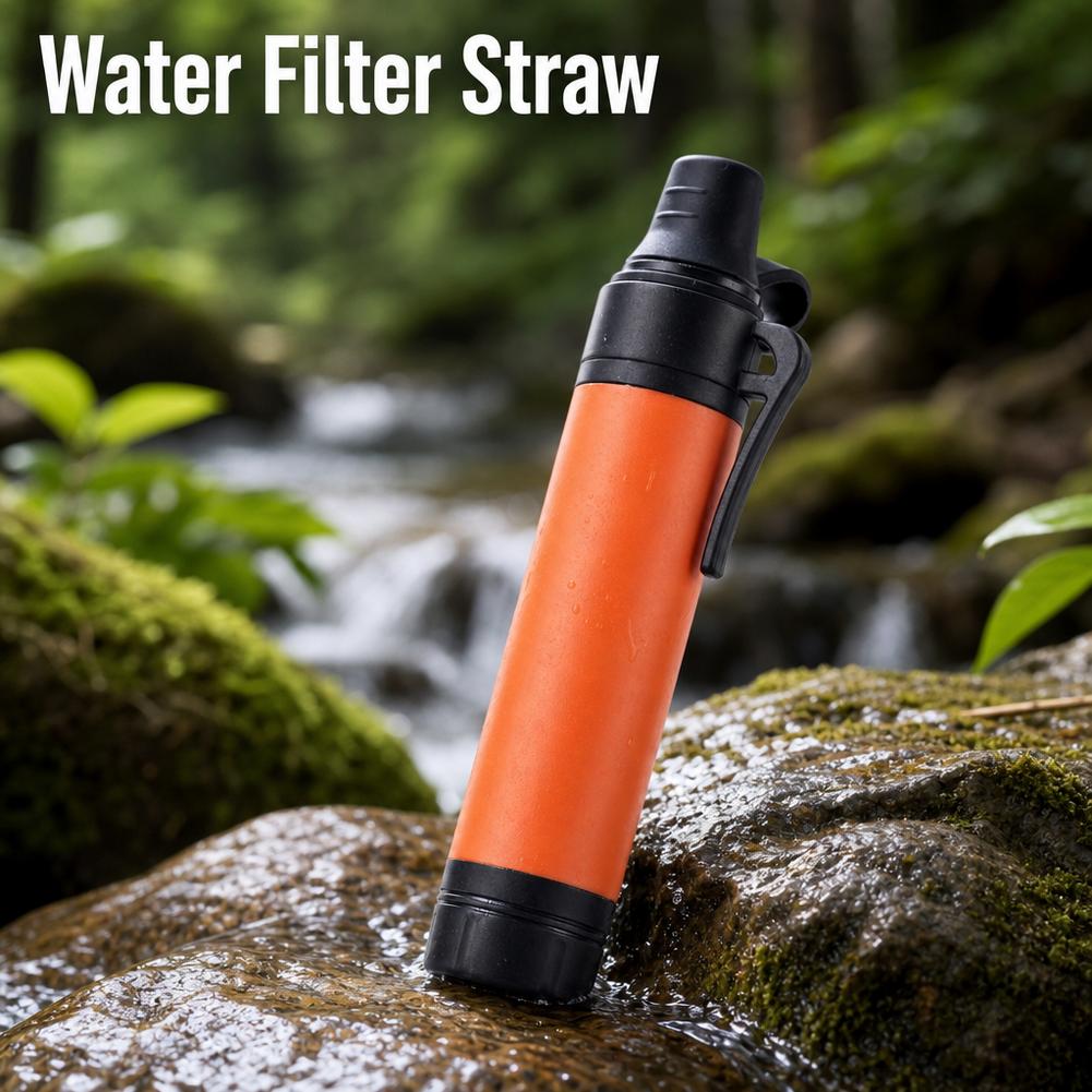 Emergency Portable Water Purifier for Hiking - Survival , Fast Purification, Safe for Natural Water, On-The-Go Essential Gear