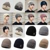 Knit Beanie Hat With Letter Embroidery For Winter Warmth And Casual Style
