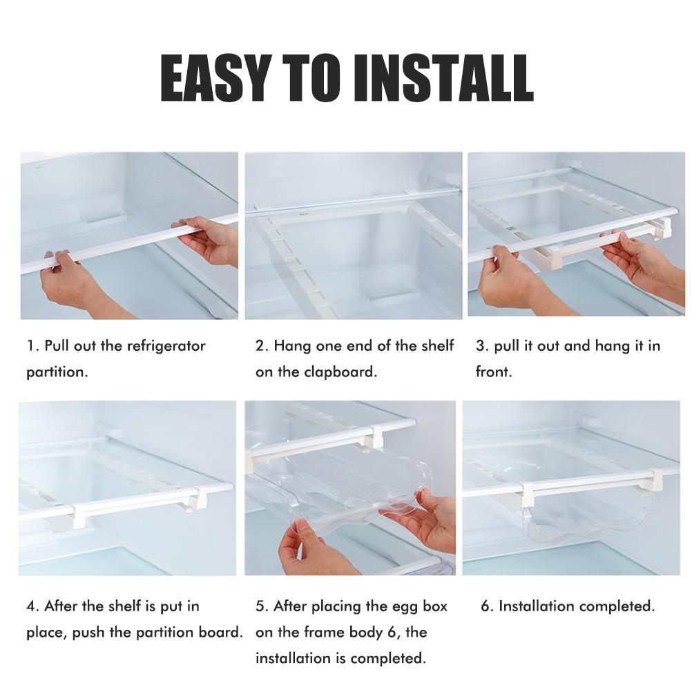 Eieraufbewahrungsregal Schublade Eieraufbewahrung Sicherheit Langlebig Küche Eieraufbewahrungsbehälter Kühlschrank Eierschublade