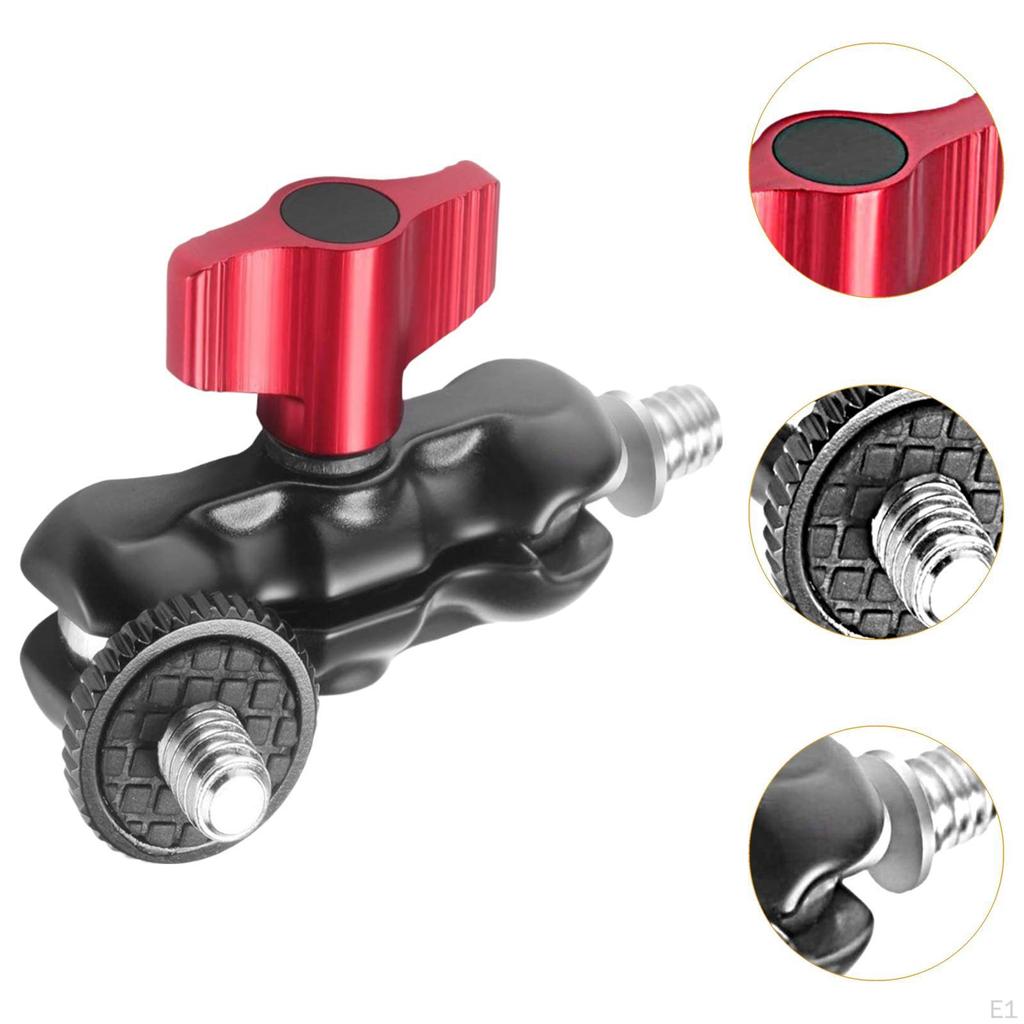 Double Ball Head Rotation Arm Camera Mount Easy To Use Stable Anti-slip Adapter 1/4" Screw for