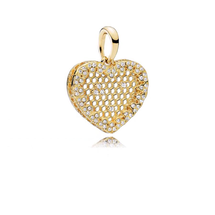 Vergoldetes Funkelndes Familienstammbaum Charm-Perle Passend für Original-Armband Feiner Schmuck Kirschblüte Liebesbrief Umschlag Anhänger