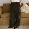Elssibeui Embroidery Wide Sweat Pants_Cocoa