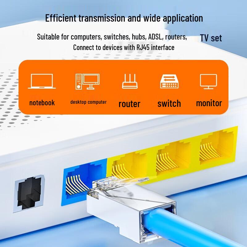 SAMZHE Cat6 Shielded RJ45 Pass-Through Ethernet Connectors