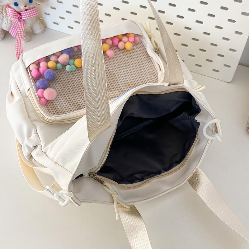 Cute Accessory Puppy Pendant Shoulder Bag Five-Pointed Star Tote Bag Color Ball Decorate Handbag & Purse  Fashion School Cross