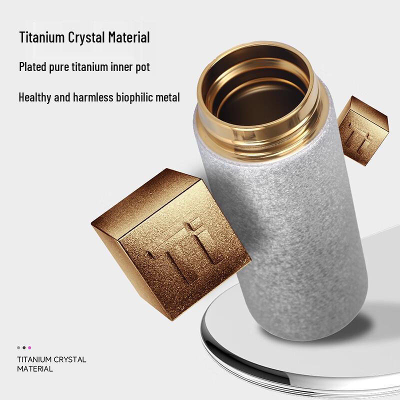 QUANGE Titanium Vacuum Insulated Tea Mug