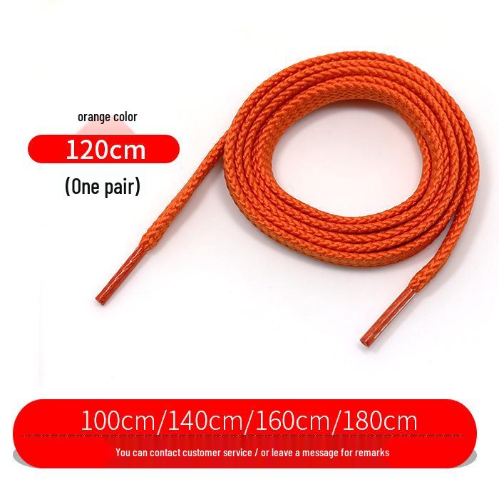 Flat Thickened Sneaker Laces for Casual and Basketball Shoes - In Black, White, and Colorful Designs