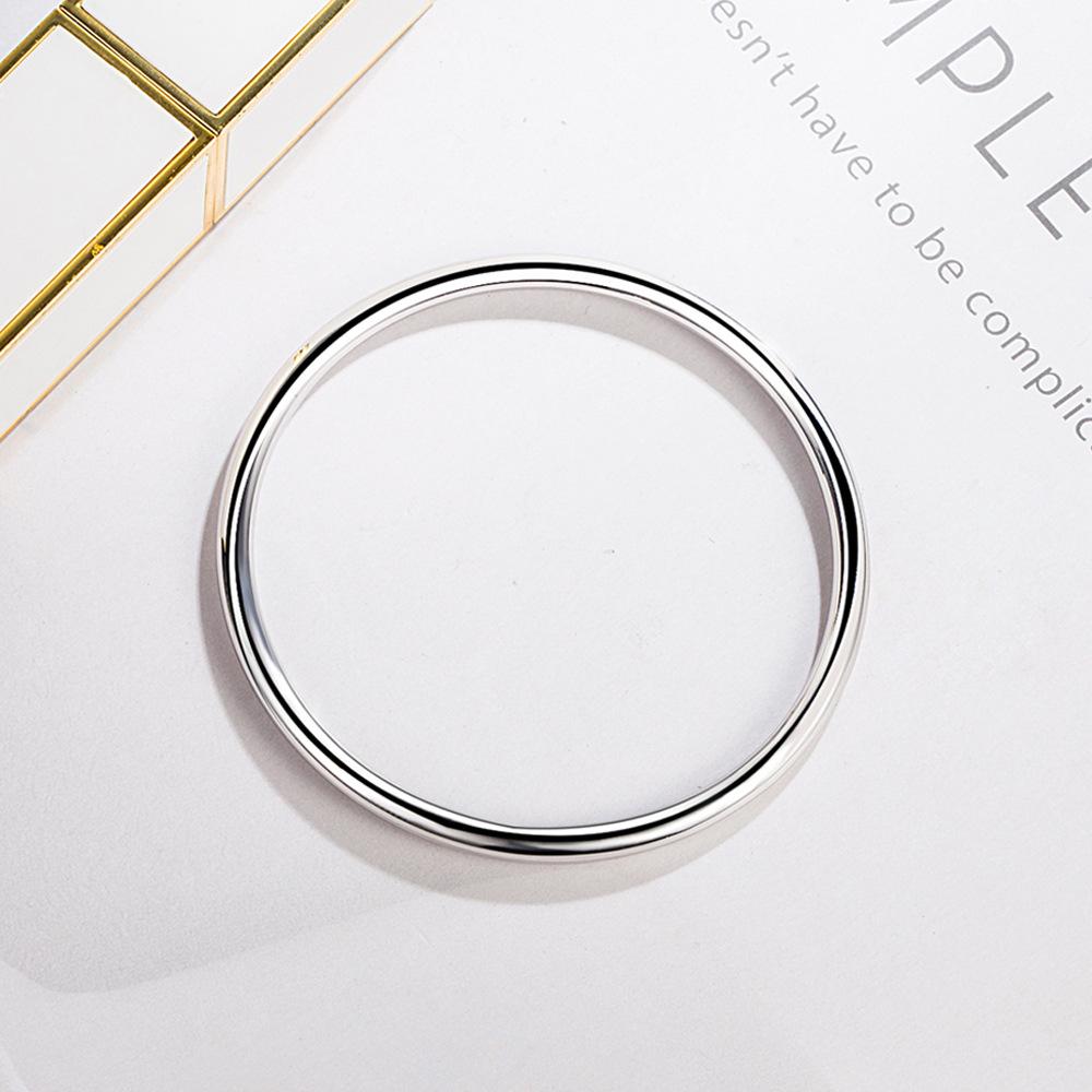 Bracelet Women'S Electroplated Thick Rhodium Gold Simple Bracelet Jewelry