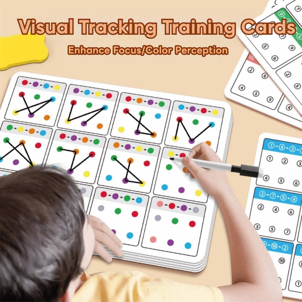 Reusable Training Link Cards Attention Training Color Number Cards Early Education