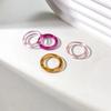 Solider Vintage-Ring für Damen Transparenter Bunter Acrylharz-Ring Korea Mode Geometrische Ästhetik Schmuck Trend Punk-Ringe