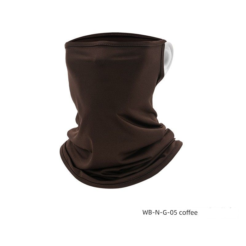 

Outdoor Cycling Sun Block and Dustproof CS Masked Ear-Hanging Scarf Bust Mask Multifunctional Magic Headband High Neck Cami WB-N-G-05 coffee One size