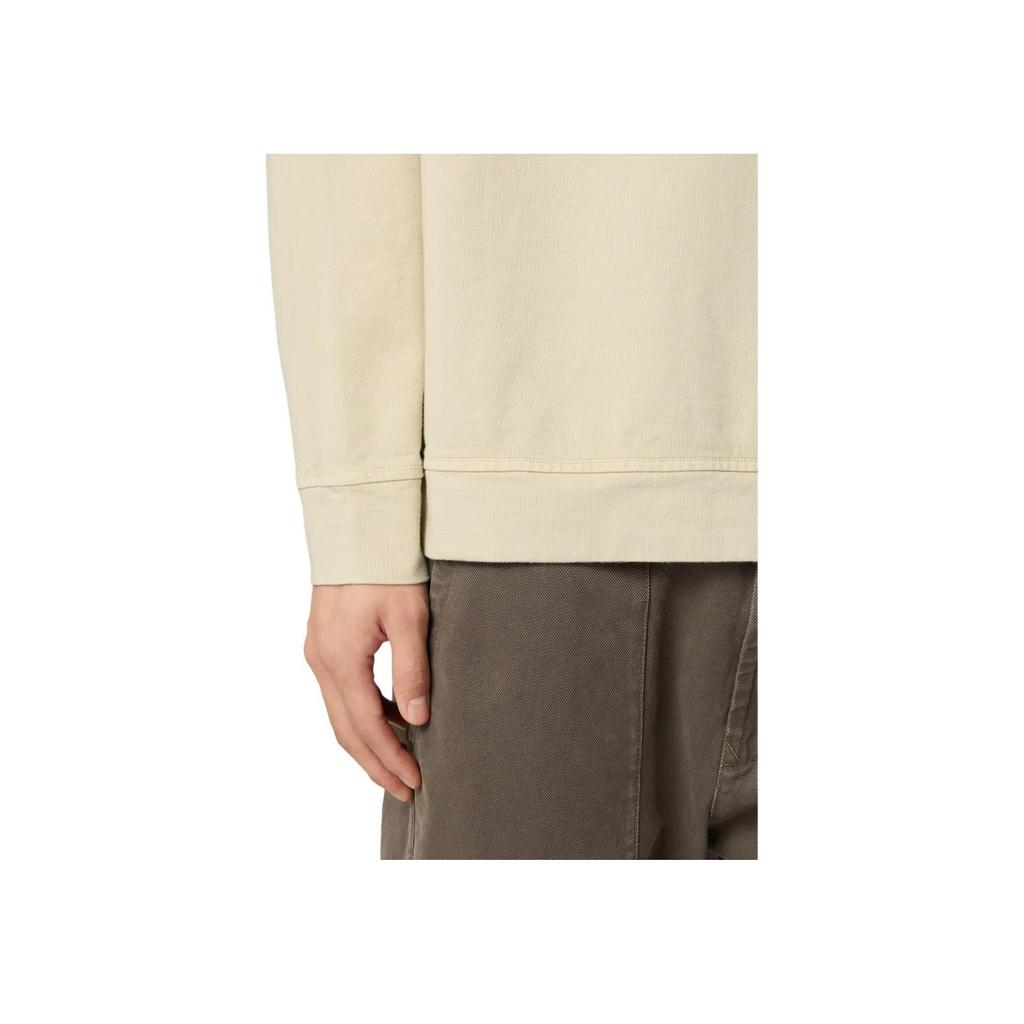 STONE ISLAND Ribbed Crew Neck Pullover Long Sleeve Sweatshirt Men Sweatshirt Beige 811563750-V0097