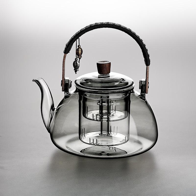 

Стеклянный подъемный горшок для варки на пару и приготовления пищи Интегрированный нагрев и приготовление Чайник для чая Офисный и бытовой чайный сервиз Электрический горшок Чайник