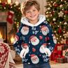 Kids Long Sleeve Christmas Print Hoodie Casual Pullover Sweatshirt for Boys and Girls