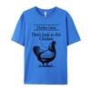 Chicken Game Dont Look At This Chicken TShirt Gamer Gaming Tshirt Funky Unisexs Tees Personalized Tshirts Cotton Casual