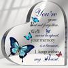 2D Flat, 2D Flat Memorial Gift for Loss of Loved One - Butterfly 10.16x10.16 Cm Acrylic Keepsake with Inspirational Quote, Elegant Tabletop Decor for 