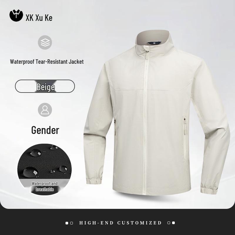 Customized Gray Long-Sleeve Workwear Jacket for Autumn/Winter with Printed Logo 3XL