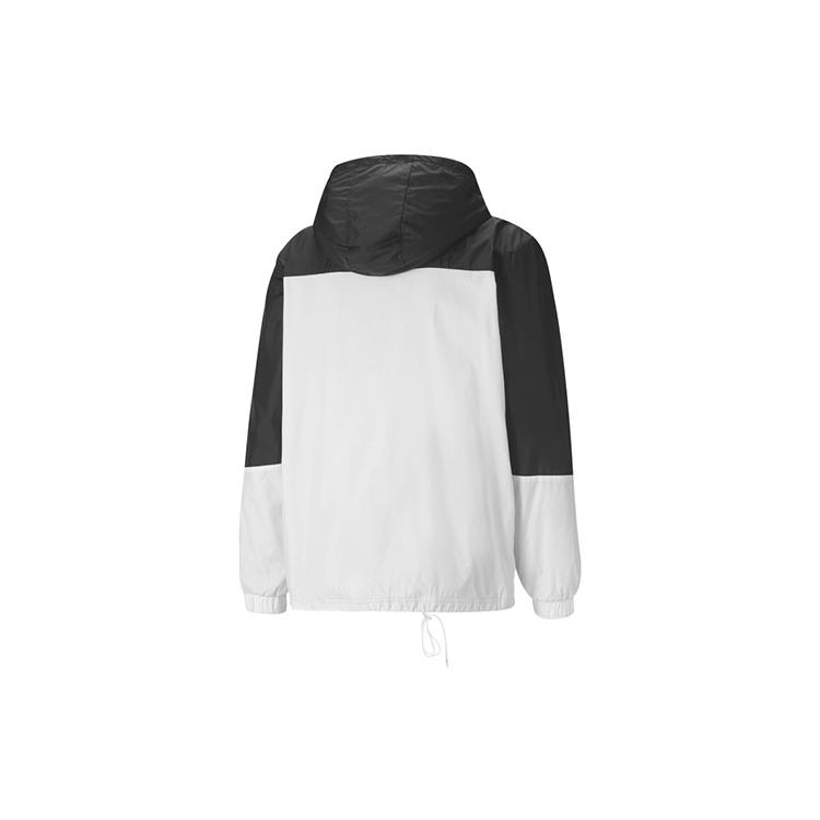 Puma Mvp Windbreaker With Drawstring Hood Woven Jacket Men Outerwear Black 532208-01