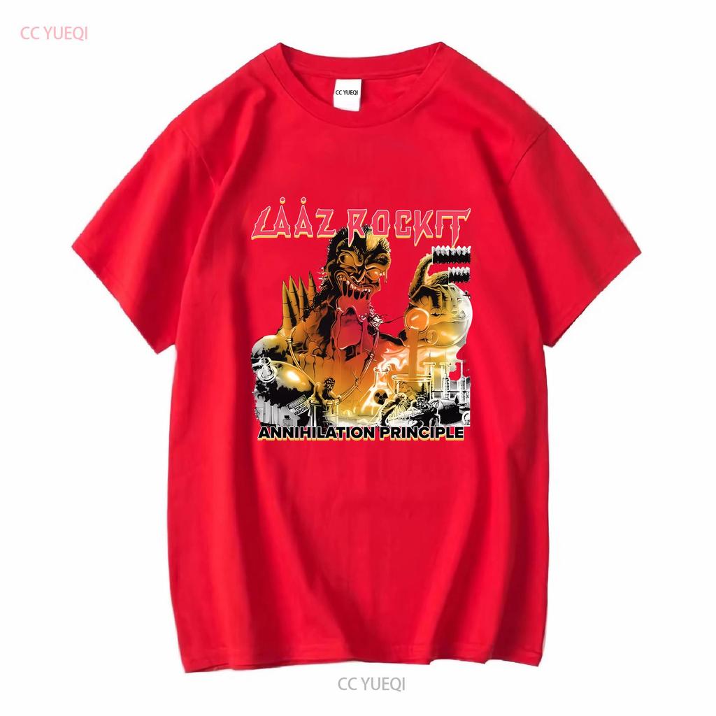 Laaz Rockit Band Bílé tričko Všechny velikosti S 5XL T2094 vintage Vyprané Měkké s potiskem Univerzální Prodyšné Pohodlné Ležérní pánské