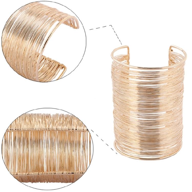 Baroque Arm Chain Delicate Coils Armlet Armband Open Bangle for Beach