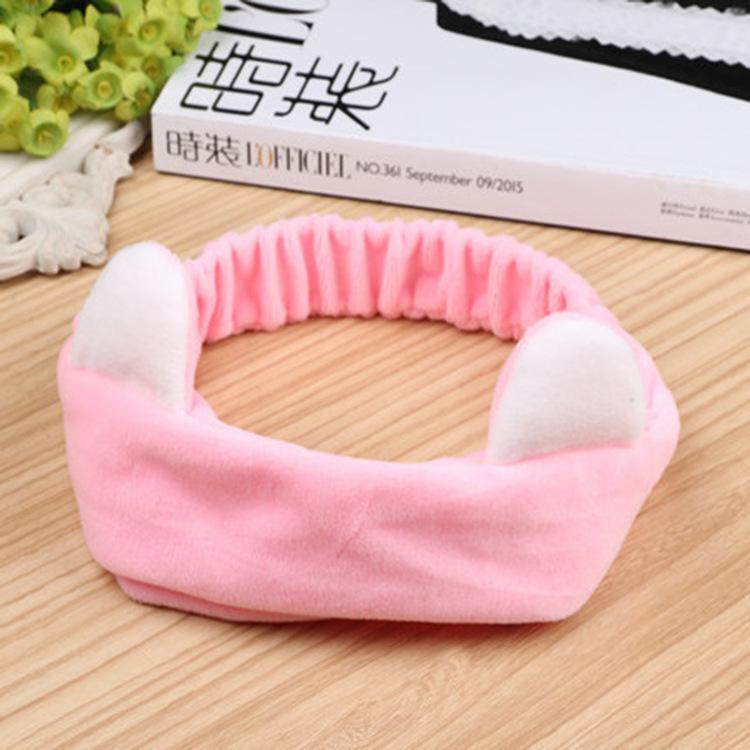 2021 Soft Velvet Spa Headband Korean Skincare Cat Ear Face Wash Headbands for Makeup Shower Bath