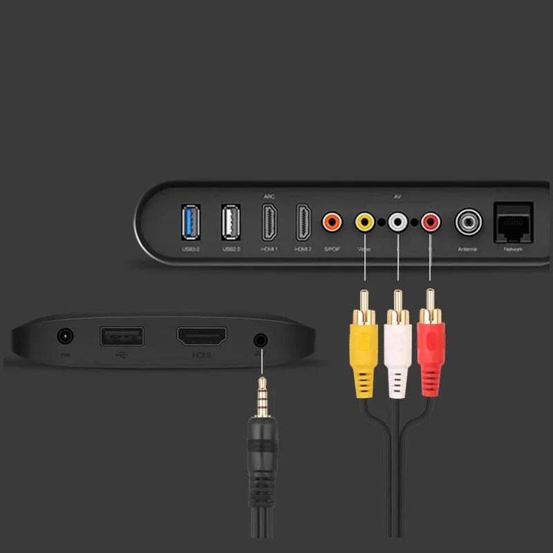 1.5m AV Cable, 3.5mm Audio Cable Split Into Three RCA Connectors, 3 RCA Audio-video Connection Cable, 3.5mm To Component Cable