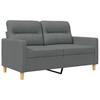 Vidaxl 2-Seater Sofa, Dark Grey, 120 Cm, Upholstered In Fabric