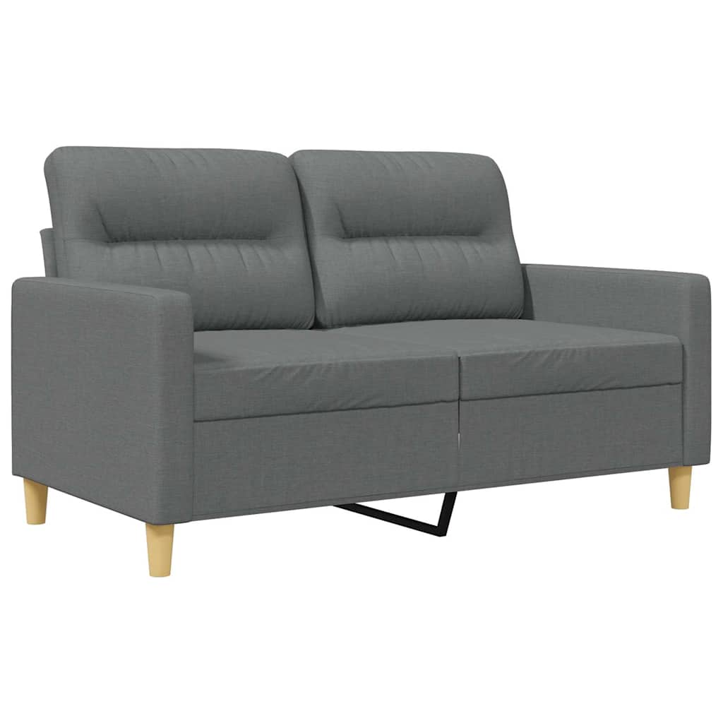 Vidaxl 2-Seater Sofa, Dark Grey, 120 Cm, Upholstered In Fabric