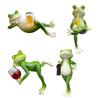 Frog Garden Statue Planter Hugger Drinking Frog Flower Pot Edge