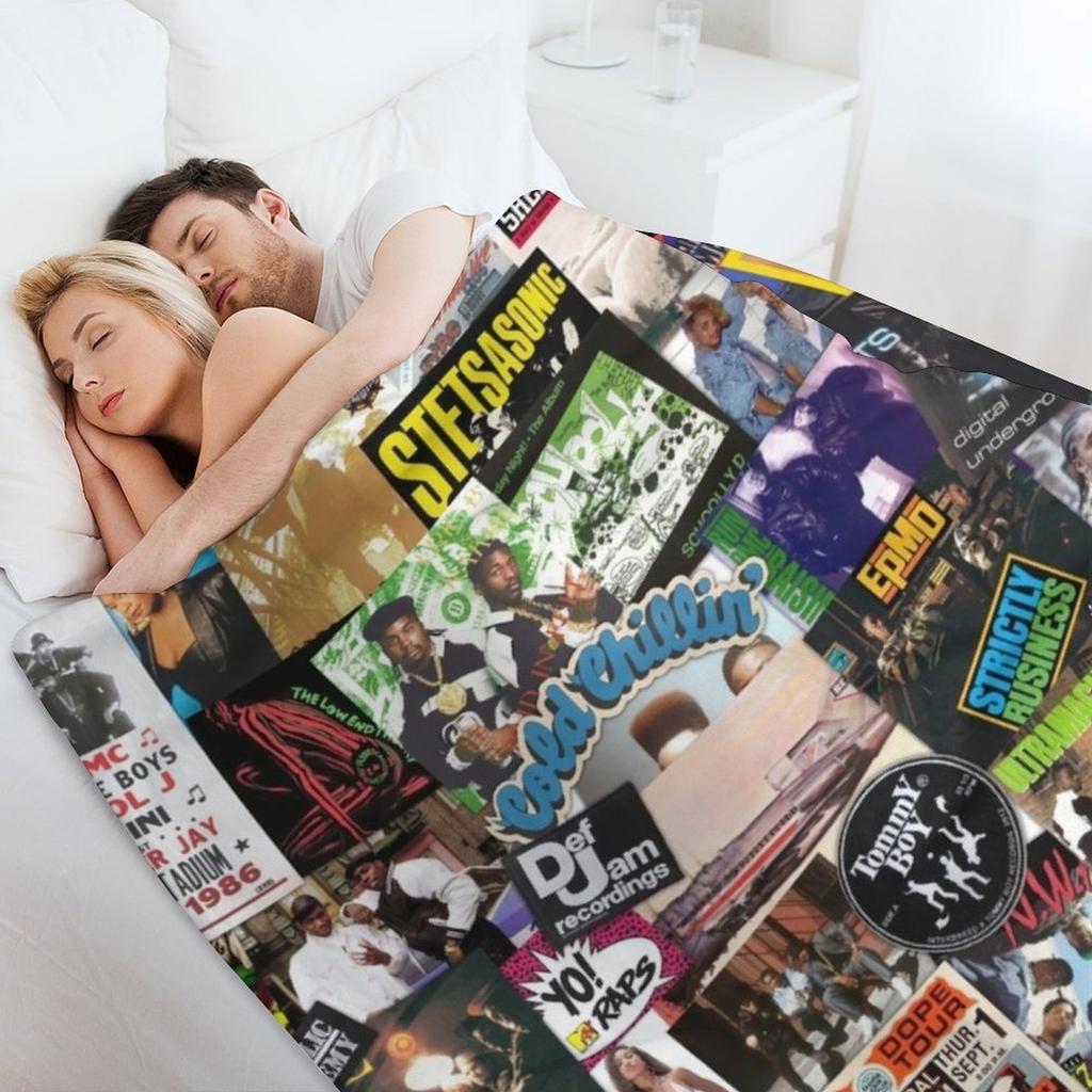 Old School Hip Hop Throw Blanket Decorative Sofa Stuffeds halloween Thin Blankets