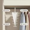 Angled Closet Accessory Rack, White Plastic Double Sided Hanger Holder for Scarves Belts and Closet Storage Use