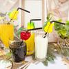 100Pcs Black Drinking Straws Disposable  Cola Cocktail Bar Party Wedding Kitchen Beverage Flexible Straw Kitchen Accessories