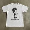 Unisex shirt Cotton Oversize Large Size Hot Rare Bob Dylan Road Drawing White S to 5XL Tee Shirt SN641