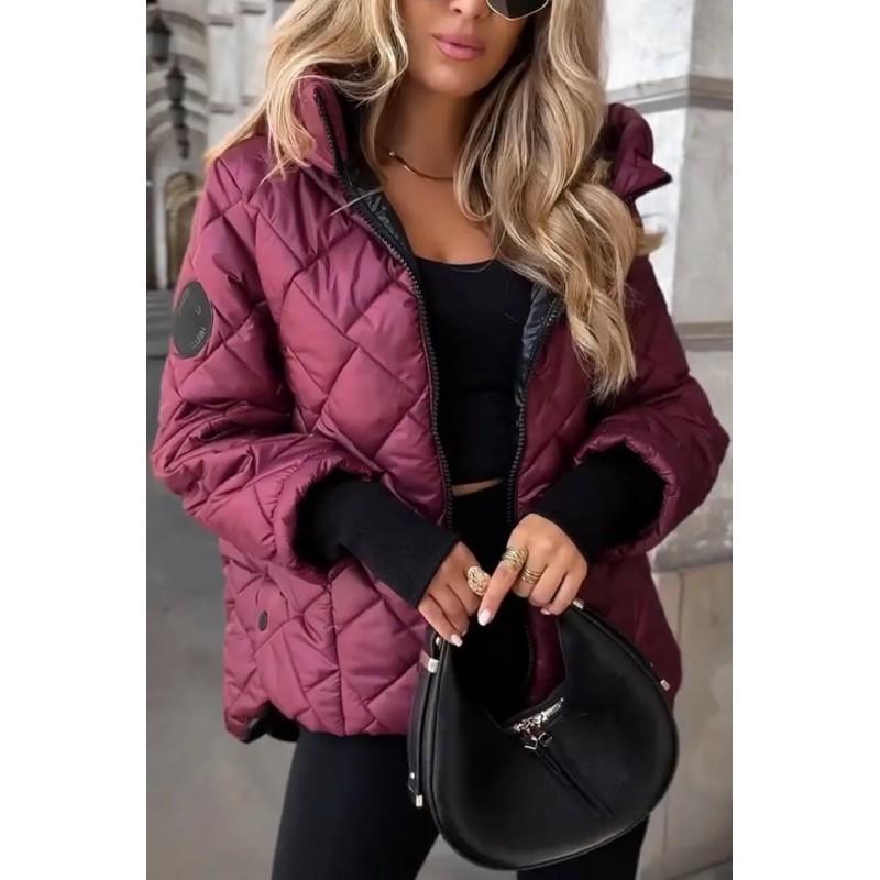 Womens Short Hooded Quilted Puffer Coat Fall Winter 2026 Slim Fit Lightweight Warm Outerwear MG802