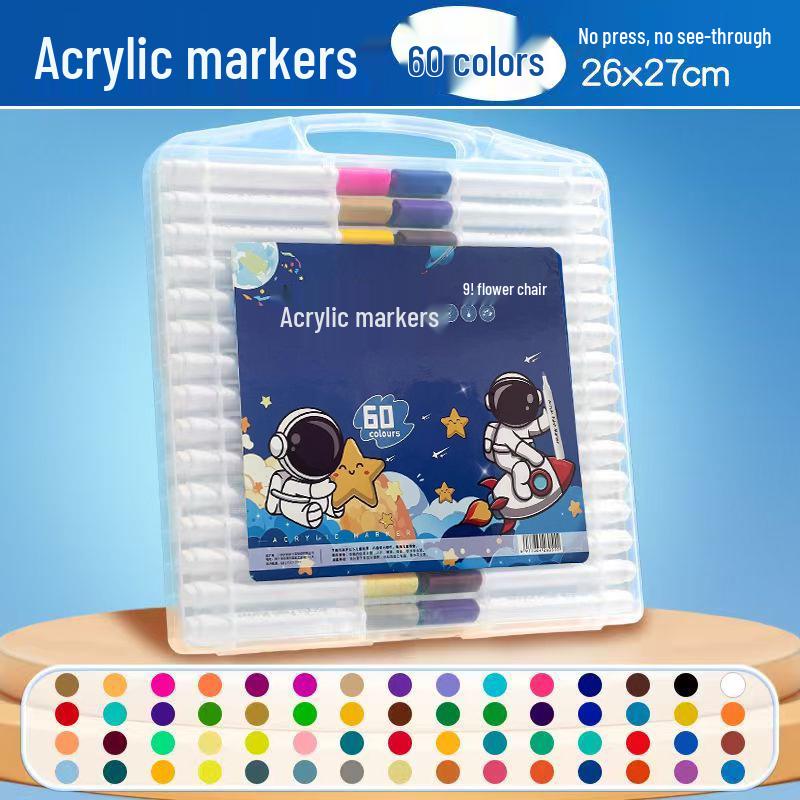 Acrylic Washable Watercolor Markers for Elementary Students - Opaque, Layerable, and Perfect for Kids' Art