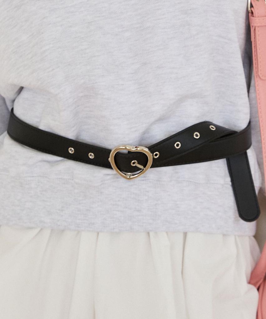 PINK PINEAPPLE Dairy Heart Belt_Black