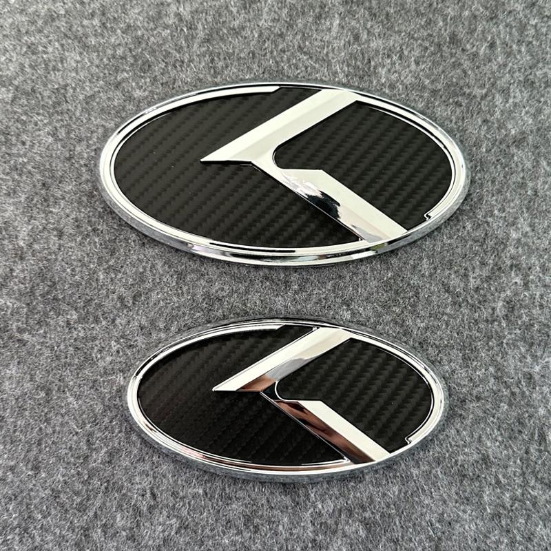 2pcs X 3D ABS K Logo Front Grill Emblem Rear Trunk Badge Car Sticker Decal for Kia K5 2011-2013 Optima Forte 2009-2014 Drlqc11