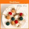 Christmas Felt Acorn Balls Craft Kit With Natural And White Colors For Holiday Decor