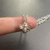 Fashion Cute Silver Color Stereo Insect Little Bee Pendant Necklace for Women Men Exquisite Personality Collar Chain Jewelry