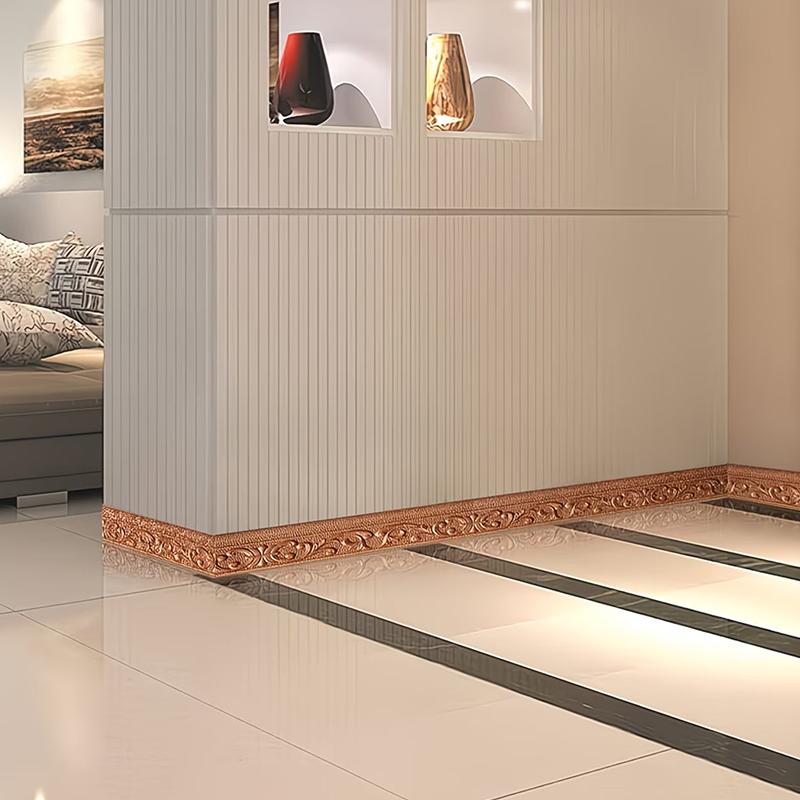 230cm 3D geprägte Schaumstoff Wanddekoration Selbstklebende Rückwandleiste, Dekorative Tapetenbordüre, Sockelleiste Hausdekoration