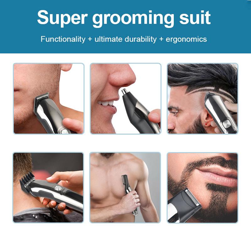 Zastřihovač vlasů a vousů Profesionální multifunkční LCD displej pro mytí celého těla IPX7