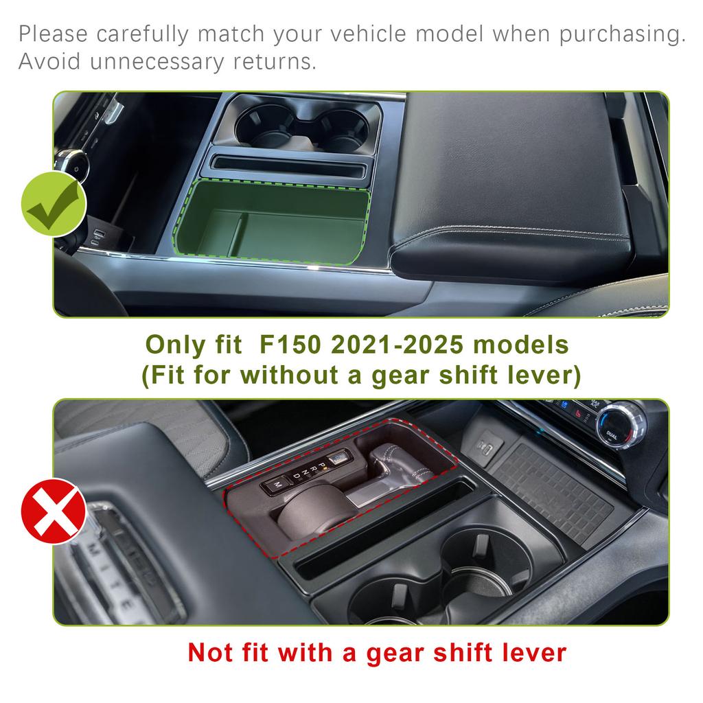 Mittelkonsole Mittelfach Adapter Abdeckung für Ford F150 2025-2025 2025 Versteckte Blende Geheimfach Abdeckung Fahrerseitentasche