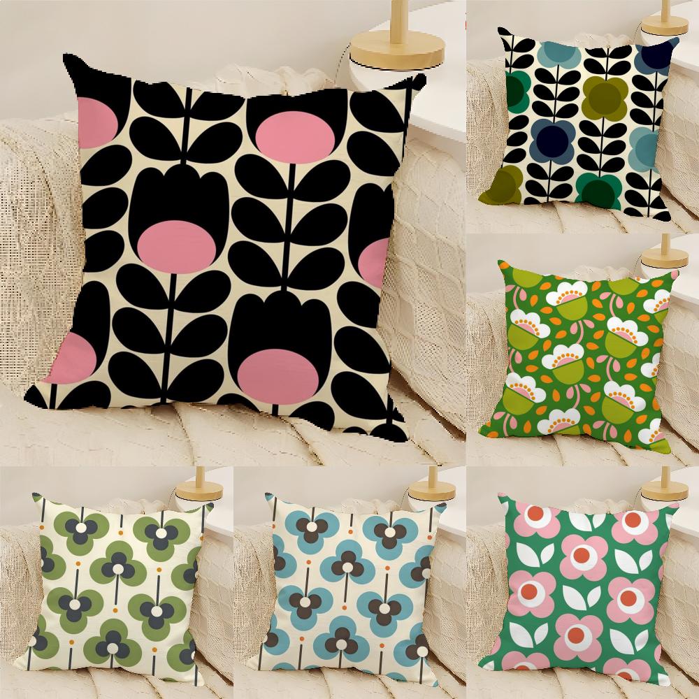 O-Orla Kiely Federa Floreale Decorazione Casa Soggiorno Federe in Lino Copricuscino