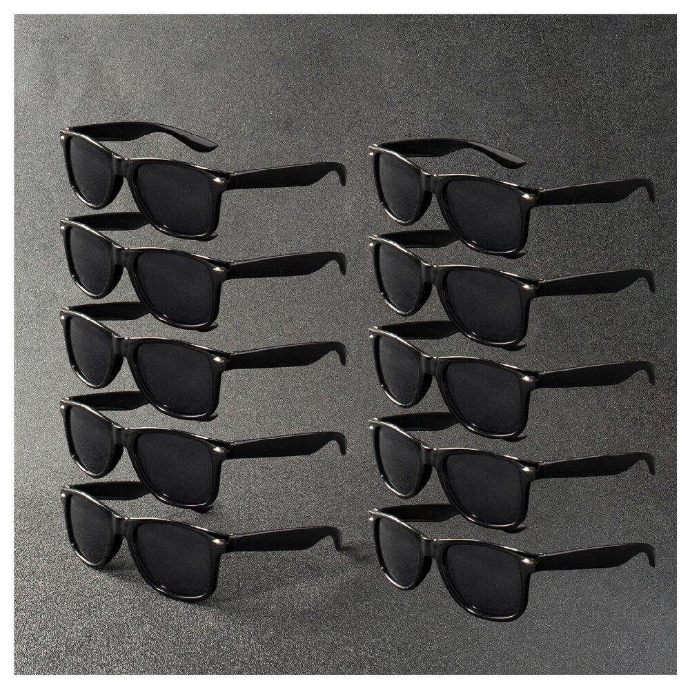 

10 шт. Классические черные квадратные модные очки с болтовым декором для вечеринки, фотографии, свадьбы, дня рождения, выпускного, походов