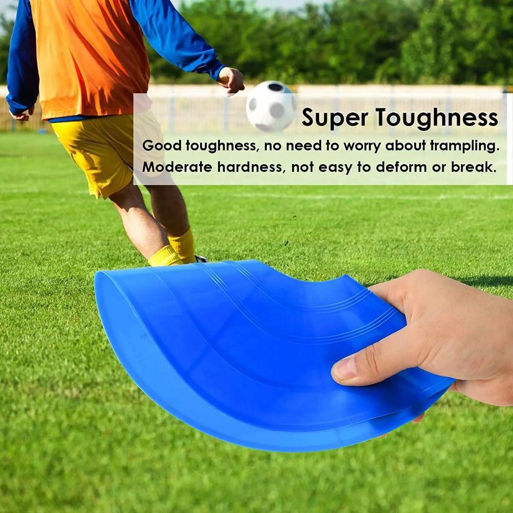 10pcs Disc Cone Set Soccer Training Sign Discs PE Pressure Resistant Cones Marker  Outdoor Training